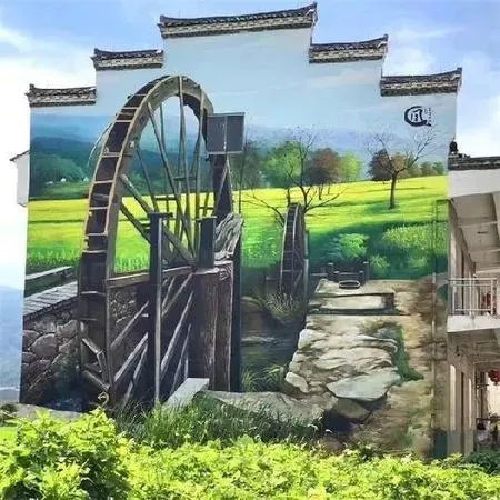 乡村振兴彩绘图